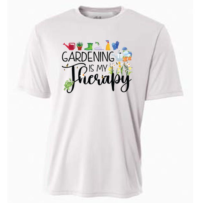 Cool Garden Plant Owner Gardening Is My Therapy Funny Saying Cooling Performance Crew T-Shirt