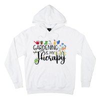 Cool Garden Plant Owner Gardening Is My Therapy Funny Saying Hoodie