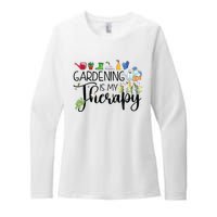 Cool Garden Plant Owner Gardening Is My Therapy Funny Saying Womens CVC Long Sleeve Shirt