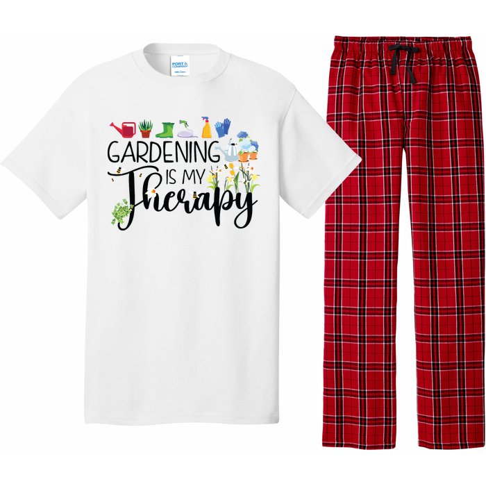 Cool Garden Plant Owner Gardening Is My Therapy Funny Saying Pajama Set