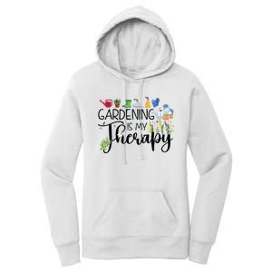 Cool Garden Plant Owner Gardening Is My Therapy Funny Saying Women's Pullover Hoodie