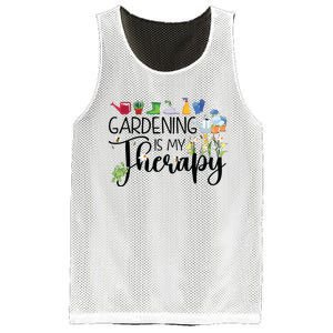 Cool Garden Plant Owner Gardening Is My Therapy Funny Saying Mesh Reversible Basketball Jersey Tank