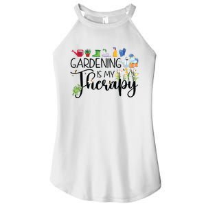 Cool Garden Plant Owner Gardening Is My Therapy Funny Saying Women's Perfect Tri Rocker Tank