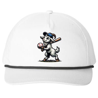 Cute Goat Playing Baseball Snapback Five-Panel Rope Hat