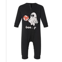 Cute Ghost Playing Volleyball Sport Player Halloween Costume Infant Fleece One Piece