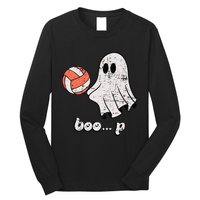 Cute Ghost Playing Volleyball Sport Player Halloween Costume Long Sleeve Shirt