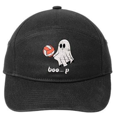 Cute Ghost Playing Volleyball Sport Player Halloween Costume 7-Panel Snapback Hat