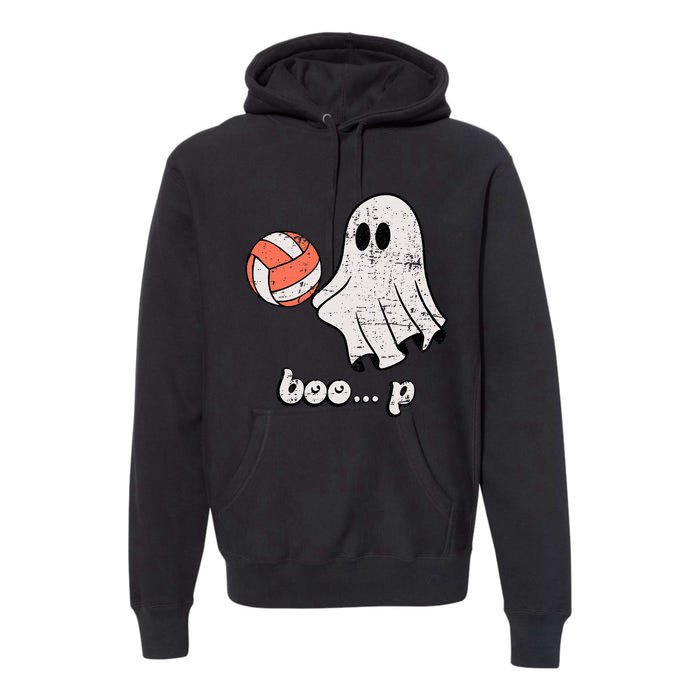 Cute Ghost Playing Volleyball Sport Player Halloween Costume Premium Hoodie