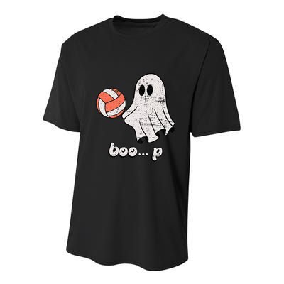 Cute Ghost Playing Volleyball Sport Player Halloween Costume Youth Performance Sprint T-Shirt