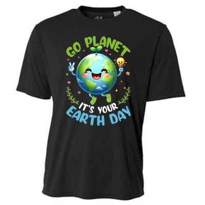 Cute Go Planet Its Your Earth Day 2024 Teacher Student Cooling Performance Crew T-Shirt