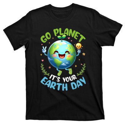 Cute Go Planet Its Your Earth Day 2024 Teacher Student T-Shirt