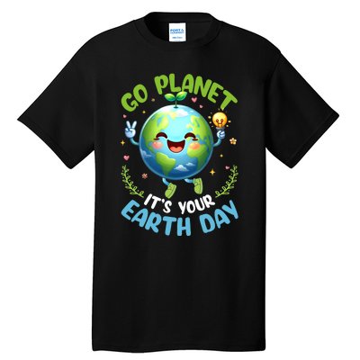 Cute Go Planet Its Your Earth Day 2024 Teacher Student Tall T-Shirt