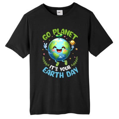 Cute Go Planet Its Your Earth Day 2024 Teacher Student Tall Fusion ChromaSoft Performance T-Shirt