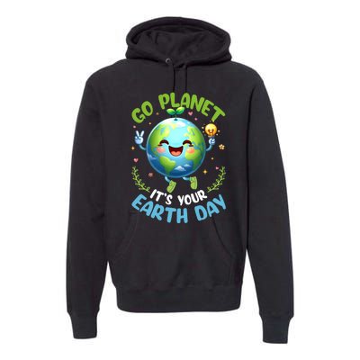 Cute Go Planet Its Your Earth Day 2024 Teacher Student Premium Hoodie