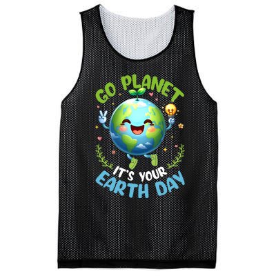 Cute Go Planet Its Your Earth Day 2024 Teacher Student Mesh Reversible Basketball Jersey Tank