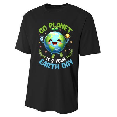 Cute Go Planet Its Your Earth Day 2024 Teacher Student Performance Sprint T-Shirt