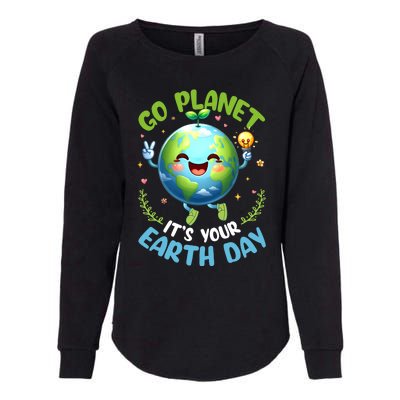 Cute Go Planet Its Your Earth Day 2024 Teacher Student Womens California Wash Sweatshirt