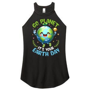 Cute Go Planet Its Your Earth Day 2024 Teacher Student Women's Perfect Tri Rocker Tank