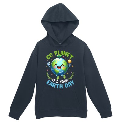 Cute Go Planet Its Your Earth Day 2024 Teacher Student Urban Pullover Hoodie