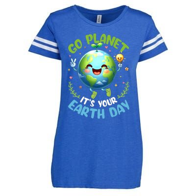 Cute Go Planet Its Your Earth Day 2024 Teacher Student Enza Ladies Jersey Football T-Shirt