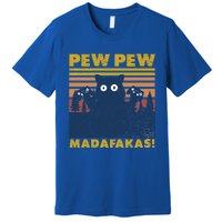 Cat Gaming Pew Pew Madafakas Vintage Gamepad Great Gift Premium T-Shirt