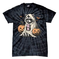 Cute Ghost Pumpkin Halloween Raccoon Costume Raccoon Lovers Tie-Dye T-Shirt