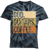 Christian Guitar Player Guitarist I God Guitars Coffee Kids Tie-Dye T-Shirt