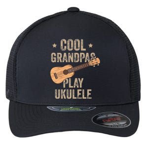 Cool Grandpas Play Ukulele Ukulele Music Guitar Flexfit Unipanel Trucker Cap