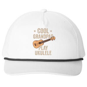 Cool Grandpas Play Ukulele Ukulele Music Guitar Snapback Five-Panel Rope Hat