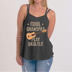 Cool Grandpas Play Ukulele Ukulele Music Guitar Women's Strappy Tank