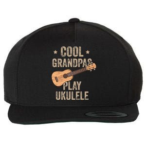 Cool Grandpas Play Ukulele Ukulele Music Guitar Wool Snapback Cap