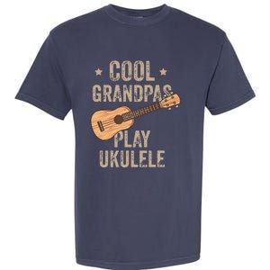 Cool Grandpas Play Ukulele Ukulele Music Guitar Garment-Dyed Heavyweight T-Shirt