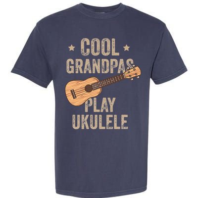 Cool Grandpas Play Ukulele Ukulele Music Guitar Garment-Dyed Heavyweight T-Shirt