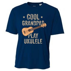 Cool Grandpas Play Ukulele Ukulele Music Guitar Cooling Performance Crew T-Shirt