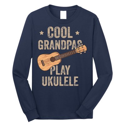 Cool Grandpas Play Ukulele Ukulele Music Guitar Long Sleeve Shirt