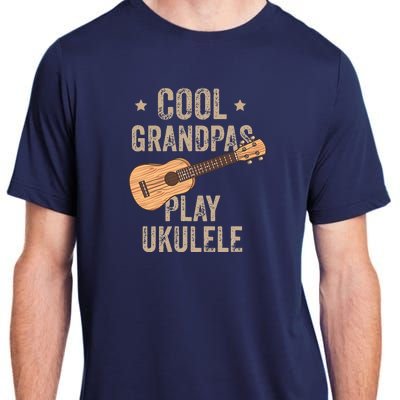 Cool Grandpas Play Ukulele Ukulele Music Guitar Adult ChromaSoft Performance T-Shirt