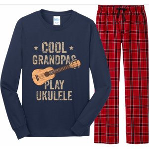 Cool Grandpas Play Ukulele Ukulele Music Guitar Long Sleeve Pajama Set