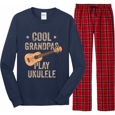 Cool Grandpas Play Ukulele Ukulele Music Guitar Long Sleeve Pajama Set