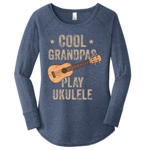 Cool Grandpas Play Ukulele Ukulele Music Guitar Women's Perfect Tri Tunic Long Sleeve Shirt