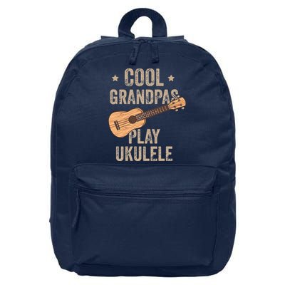 Cool Grandpas Play Ukulele Ukulele Music Guitar 16 in Basic Backpack
