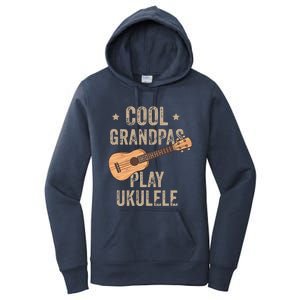 Cool Grandpas Play Ukulele Ukulele Music Guitar Women's Pullover Hoodie