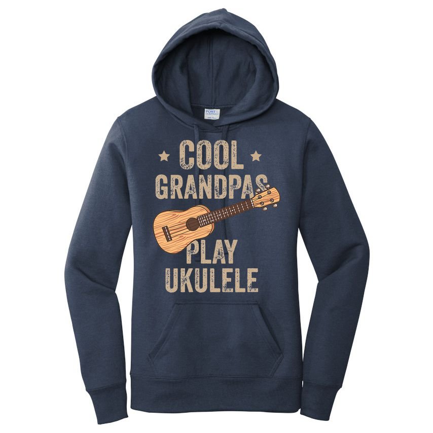 Cool Grandpas Play Ukulele Ukulele Music Guitar Women's Pullover Hoodie
