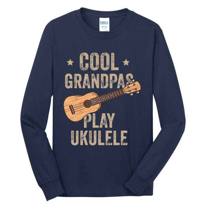 Cool Grandpas Play Ukulele Ukulele Music Guitar Tall Long Sleeve T-Shirt