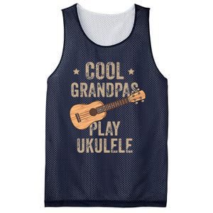 Cool Grandpas Play Ukulele Ukulele Music Guitar Mesh Reversible Basketball Jersey Tank