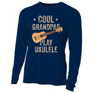 Cool Grandpas Play Ukulele Ukulele Music Guitar Cooling Performance Long Sleeve Crew