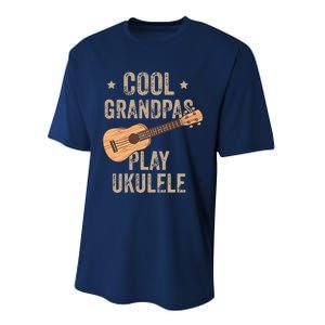 Cool Grandpas Play Ukulele Ukulele Music Guitar Performance Sprint T-Shirt