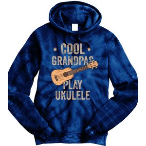 Cool Grandpas Play Ukulele Ukulele Music Guitar Tie Dye Hoodie