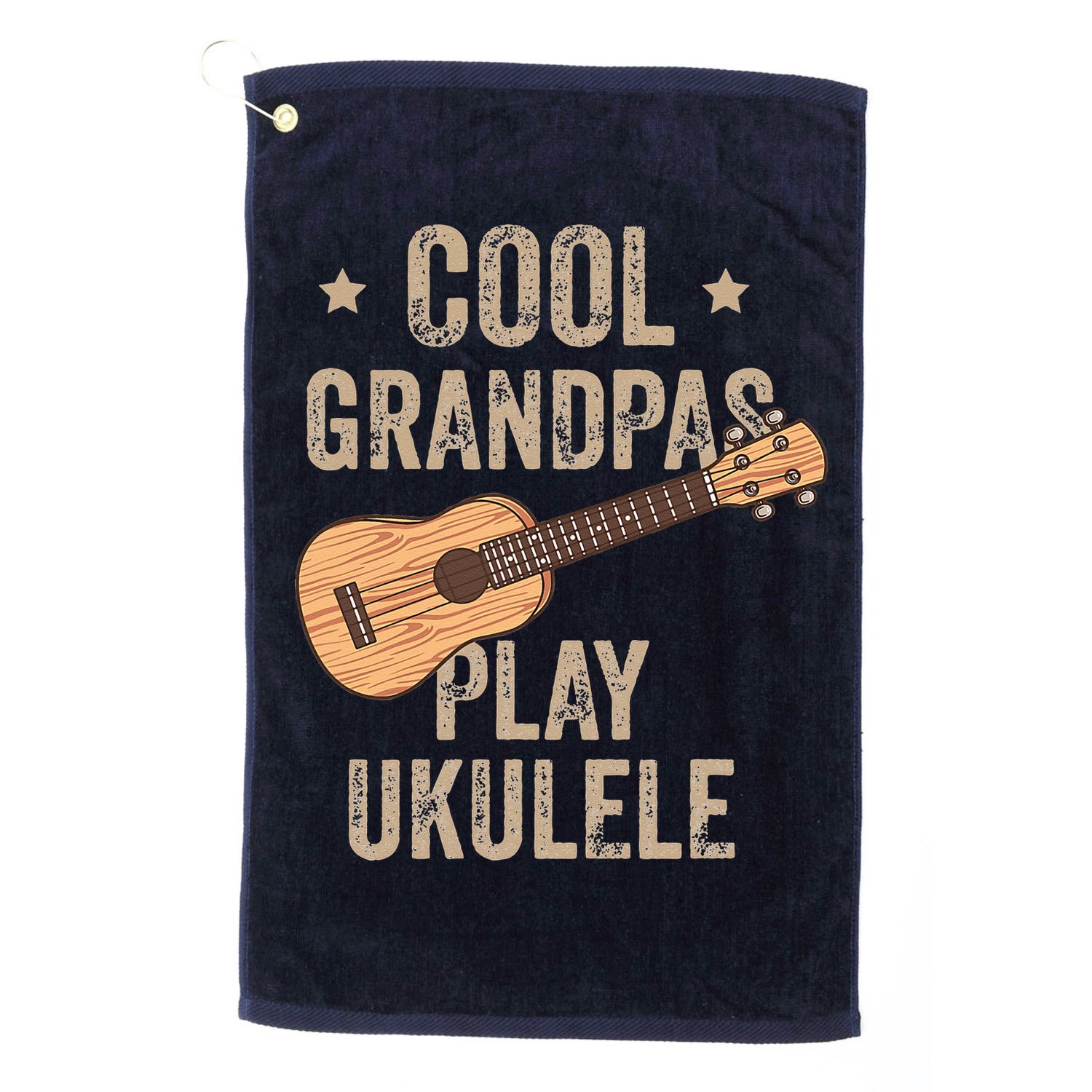 Cool Grandpas Play Ukulele Ukulele Music Guitar Golf Towel