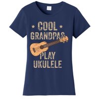 Cool Grandpas Play Ukulele Ukulele Music Guitar Women's T-Shirt