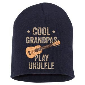 Cool Grandpas Play Ukulele Ukulele Music Guitar Short Acrylic Beanie